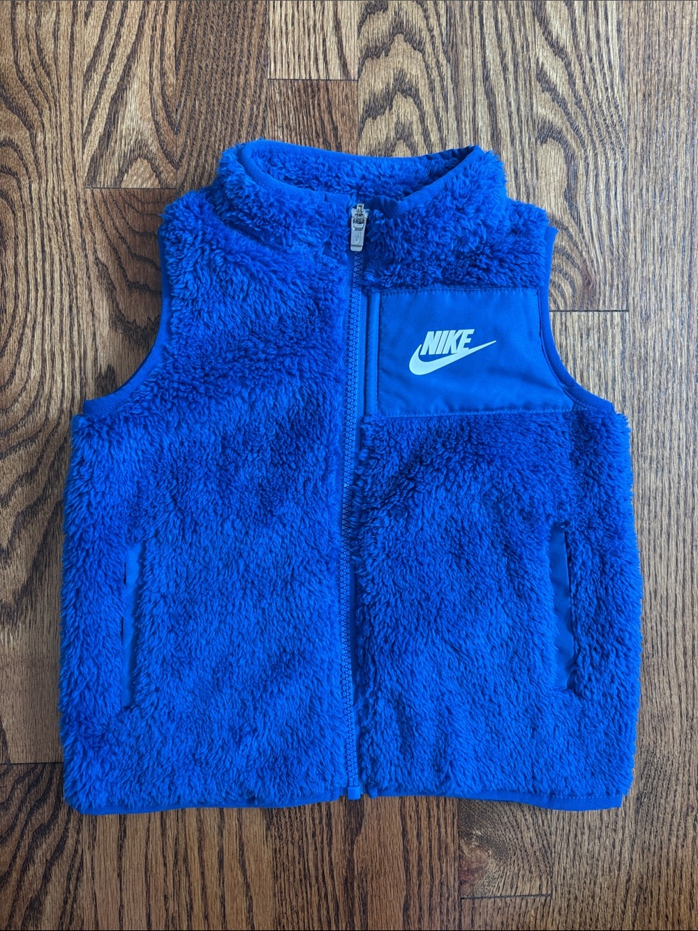 Nike Kids Royal Blue Sherpa Fleece Vest, size 2T. Like new condition.